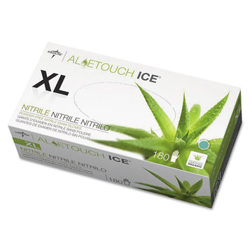 Medline Aloetouch Ice Nitrile Exam Gloves, X-large, Green, 180-box freeshipping - TVN Wholesale
